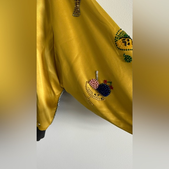 YOHANIX souvenir beads&spangle yellow jacket, s size - Picture 8 of 13